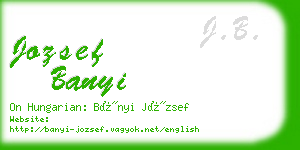 jozsef banyi business card